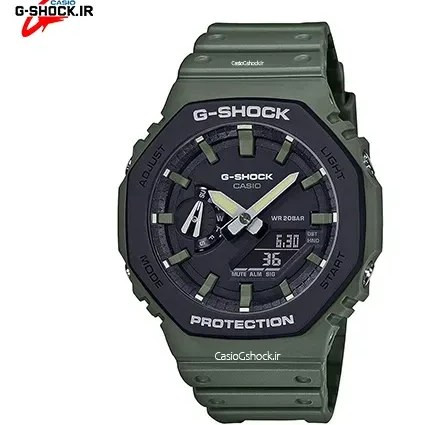 ساعت مچی کاسیو مدل GA-2110SU-3A جی شاک مردانه با بند رزین