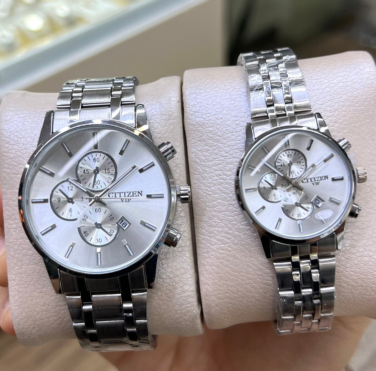 ست ساعت الگانس طرح سه موتوره L-34598 نقره ای