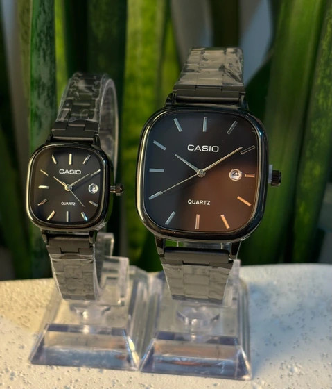 ساعت مردانه کاسیو مربعی، ساعت مچی مردانه casio - فول مشکی مردانه