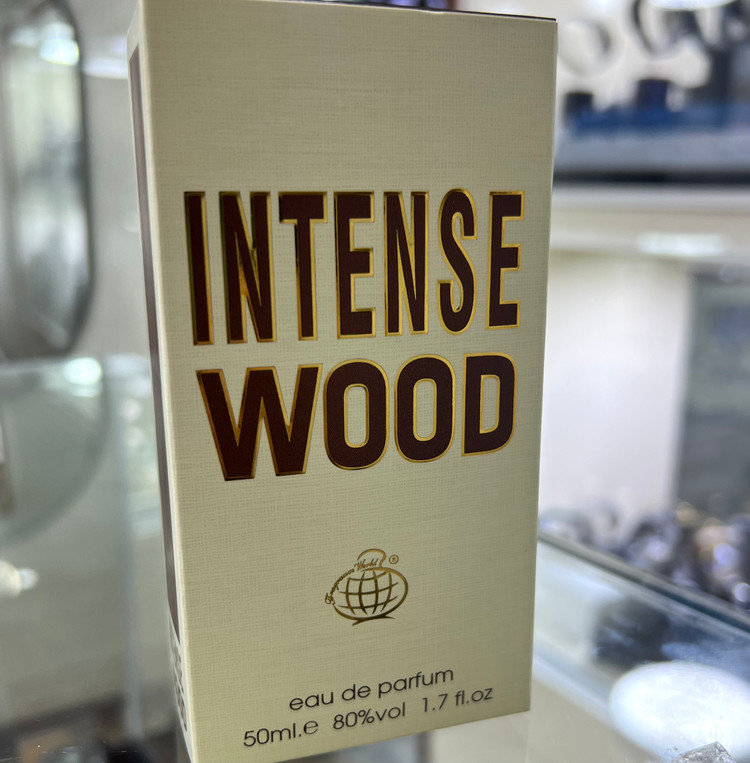 عطر ادوپرفیوم مردانه فراگرنس ورد مدل Intense Wood حجم ۵۰ میل تلخ گرم