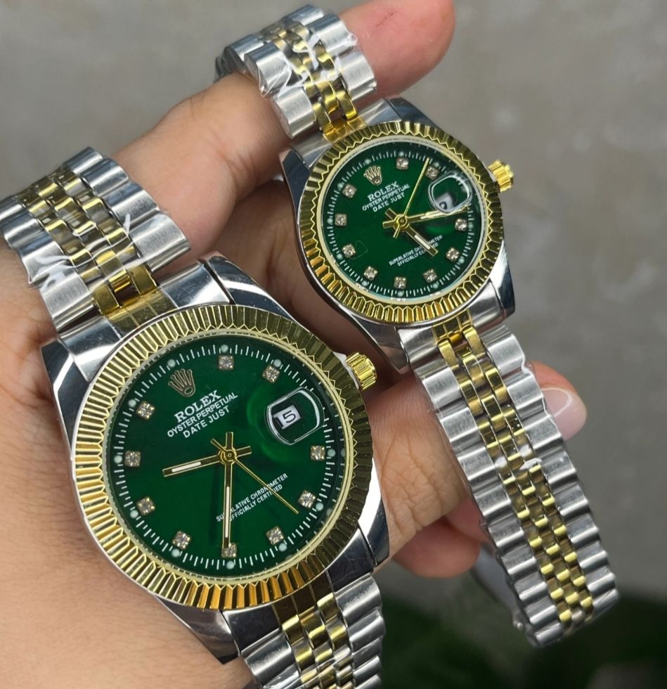ست رولکس دو رنگ صفحه سبز(کیفیت بالا)