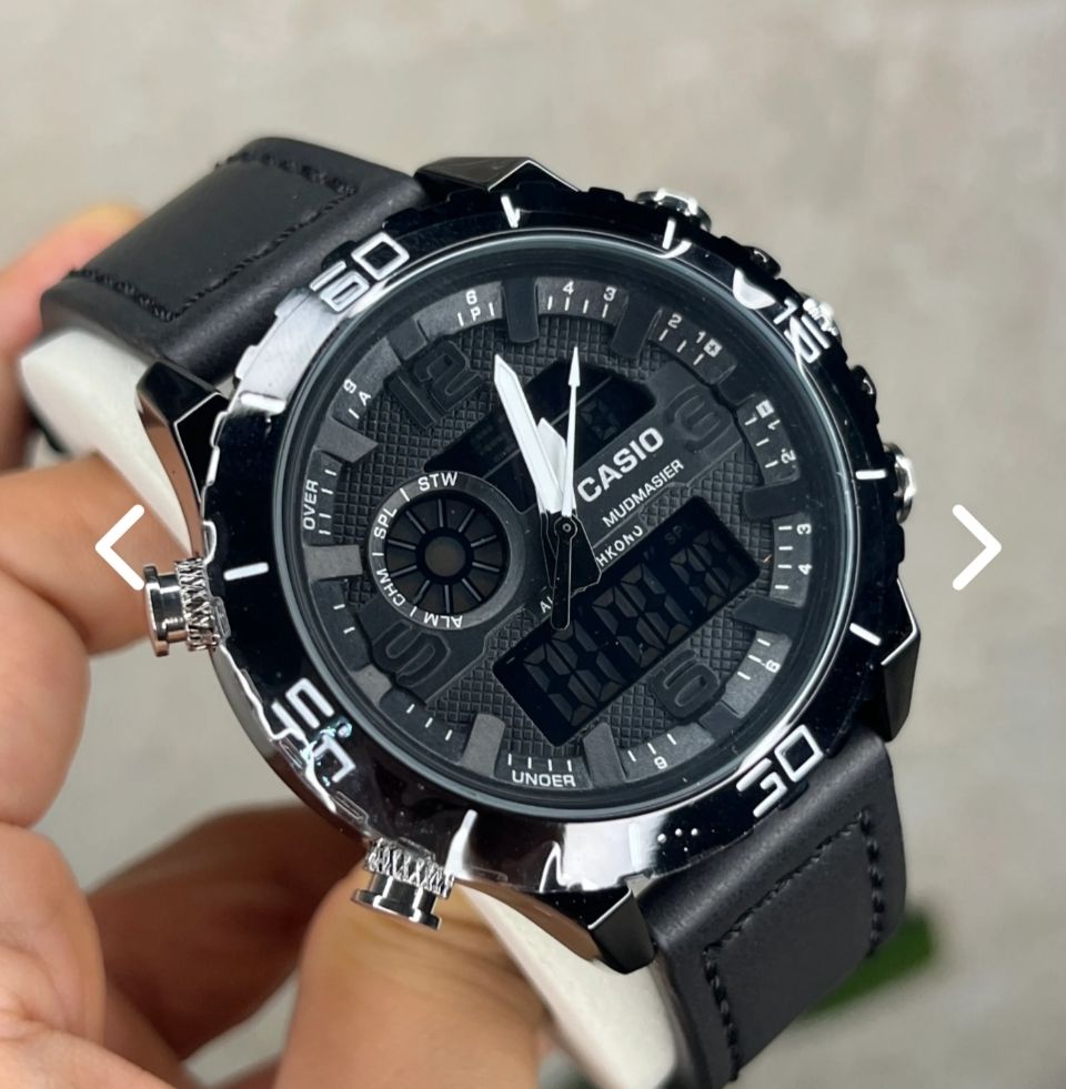 ساعت جی شاک بند چرم(کیفیت بالا)